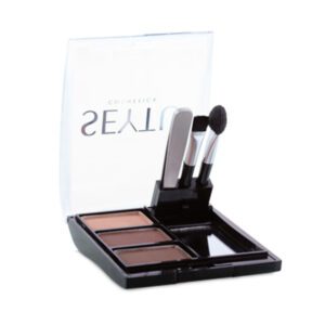 estuche set delineador compacto de cejas seytu con aplicadores