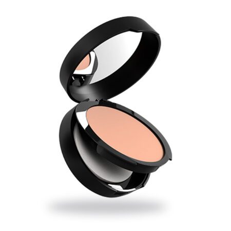 aplicador de maquillaje compacto natural Seytu 2 en 1 con espejo