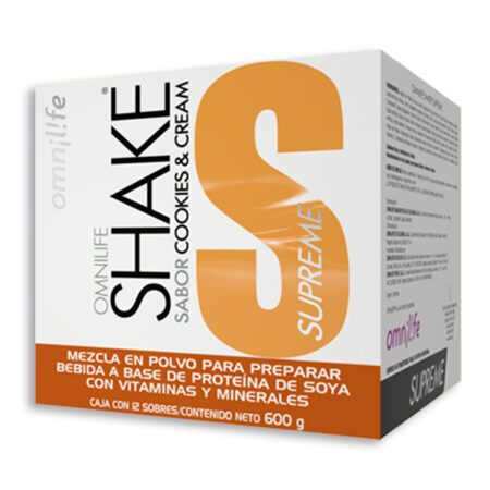 Omnilife shake supreme cookies & cream presentacion caja