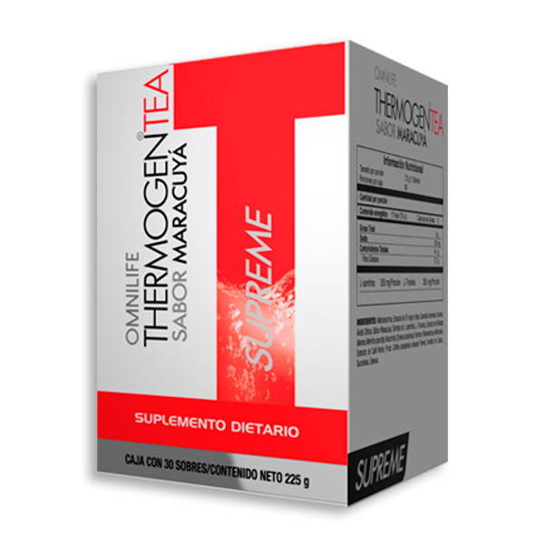 thermogen-Tea-Maracuya Thermogen tea maracuya supreme de omnilife presentacion en caja x 30 sobres